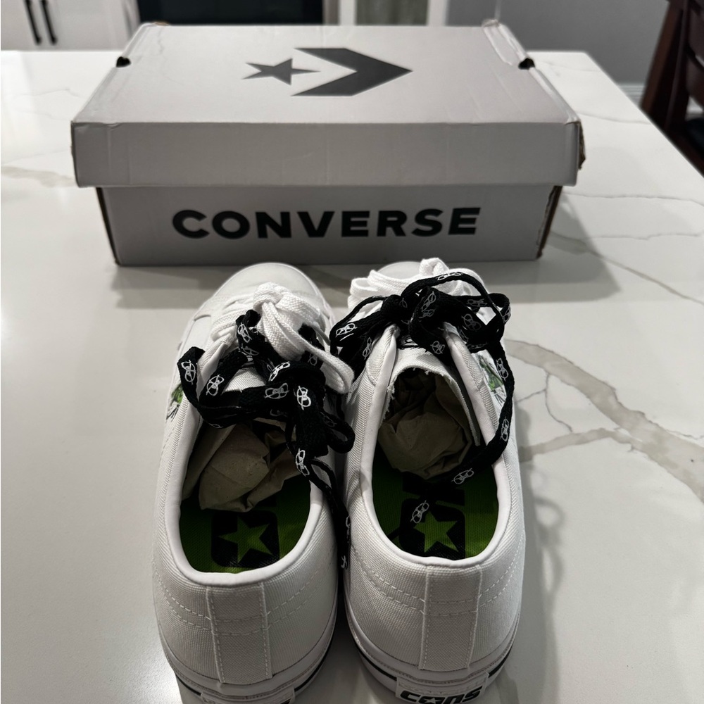 Converse One Star Pro 2000s White & Green Skate Shoes Brand NWT - Picture 2 of 5